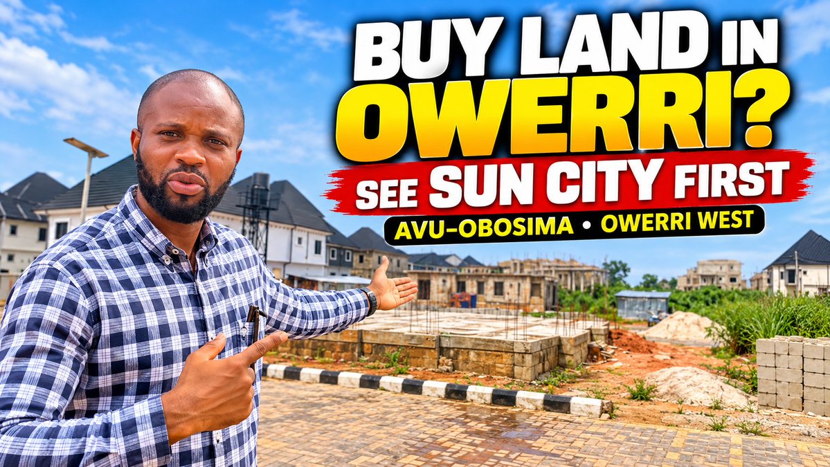 Investmentmike1's tweet photo. 👉🏻 watch video - 🚨 OWERRI LAND PRICE INCREASE! BUY SUNCITY ESTATE BEFORE NEW PRICE
https://t.co/9DtqbeOWzI 

#investinnigeriarealestate #NigeriaRealEstate #OwerriRealEstate     #NigeriansInDiaspora https://t.co/HrKWFinZ2H