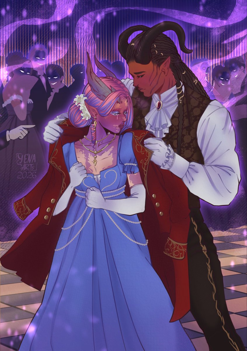 YenaArtENG's tweet photo. My dear reader,all too often, one person’s happiness stirs envy in others.Yet,if a single dance was enough to forge a connection,even the public ruin of a gown cannot alter the fact that the eyes of Duke Ravengard’s son were fixed solely upon his mysterious lady

#wyllravenguard https://t.co/WNhS6RiH1m