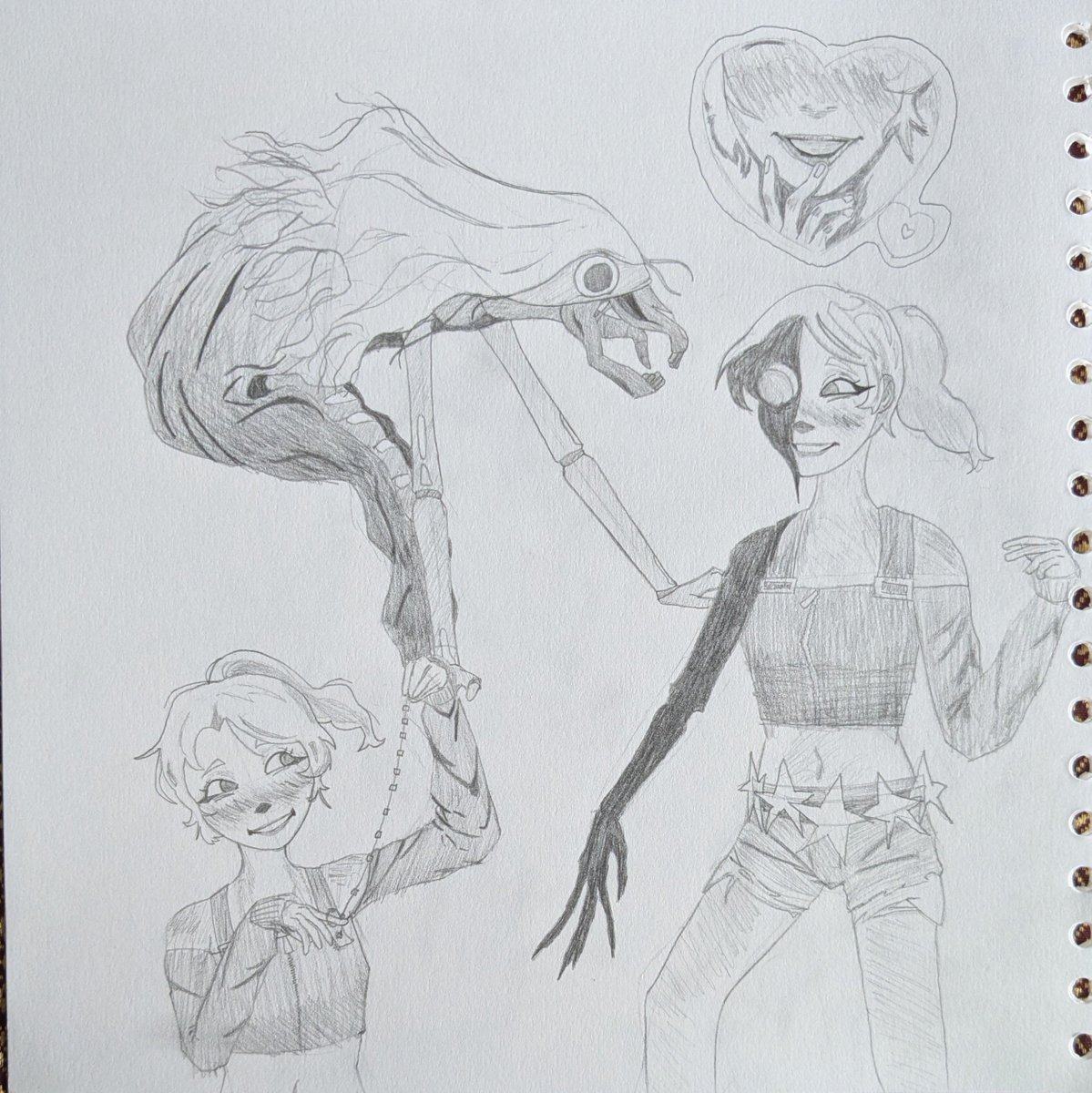 Squig_Games's tweet photo. My beautiful Money for Girls fanart... I know the monster should have a dinosaur mouth I just prefer the horse skull from the concept art https://t.co/vvnC2Orr1K
