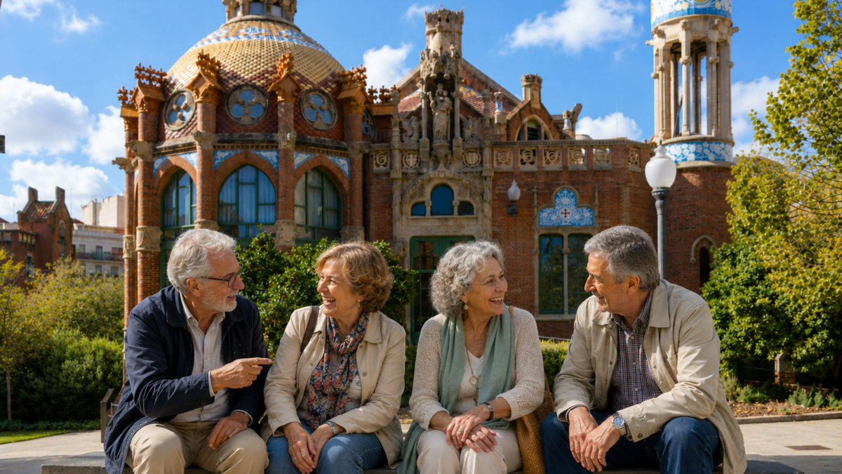 santpaubcn's tweet photo. ☀️ Octubre és un bon moment per visitar el Recinte Modernista.

El primer diumenge de mes les persones majors de 65 anys tenen entrada gratuïta per gaudir de l'arquitectura, els jardins i la història del conjunt modernista més gran d'Europa.

Us hi esperem!

#SantPau #Modernisme https://t.co/idQRylvWRo