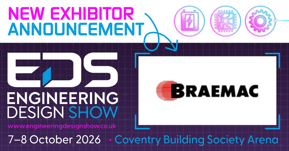 EngDesignShow's tweet photo. Happy to welcome Braemac to The EDS 2026!

Braemac brings specialist engineering products, services and technical expertise to organisations developing and manufacturing innovative products.

Register for free today: https://t.co/TXdBH8Nuem https://t.co/CVb4H2B2AX