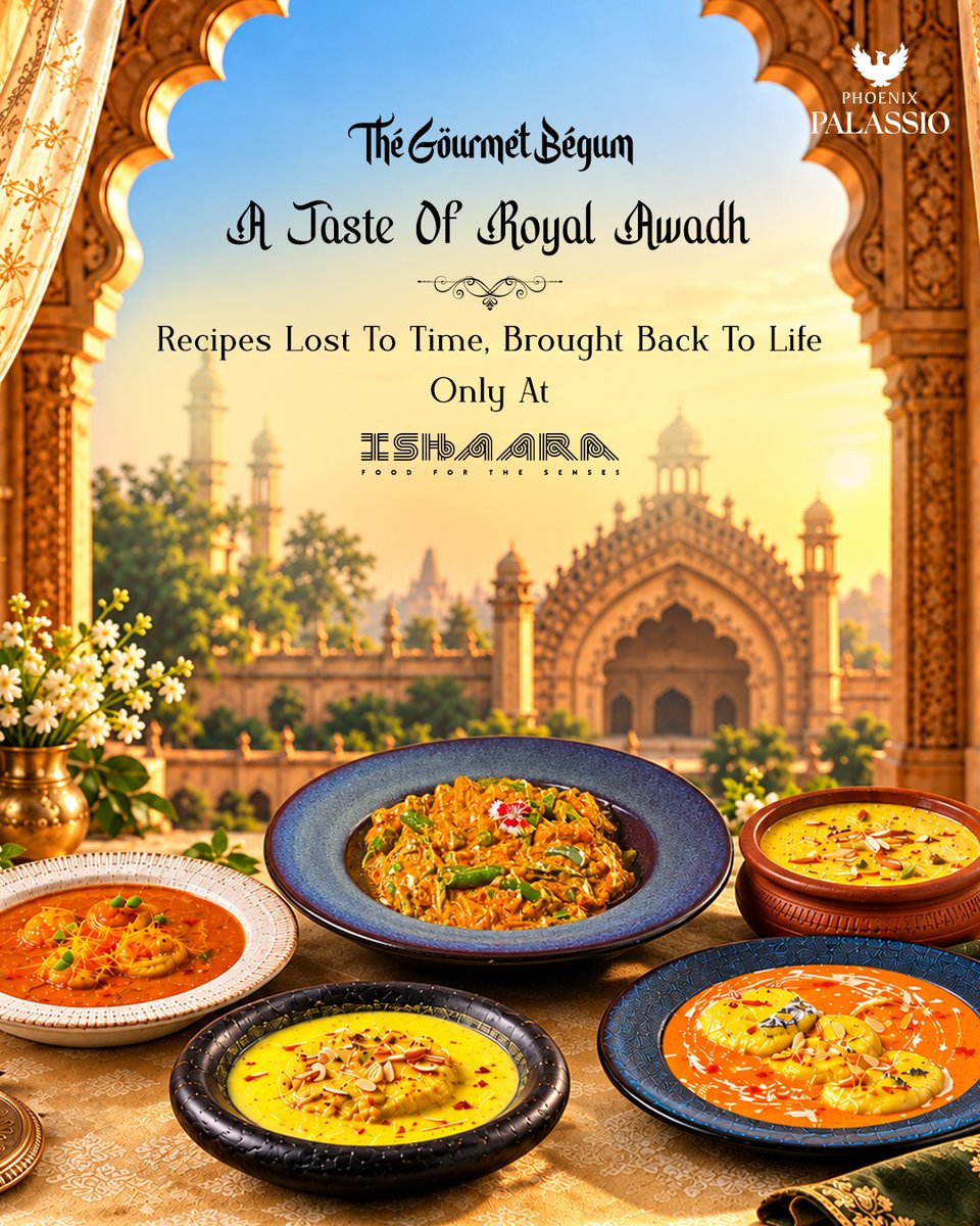 PhoenixPalassio's tweet photo. Some flavours deserve to be remembered.

Rediscover forgotten recipes and rich, regal flavours as they make their way back to the table in a culinary journey inspired by royal kitchens.

Discover The Gourmet Begum at Ishaara, Phoenix Palassio. https://t.co/y7OSCOyxo4