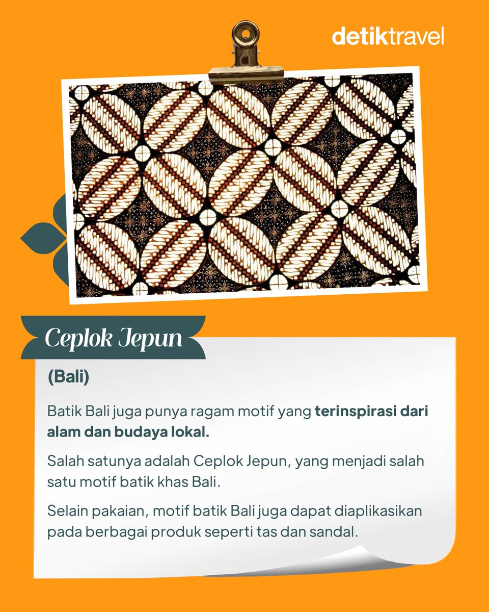 detikTravel's tweet photo. Kalo di tempat kalian apa nama batiknya detikers?

#detiktravel #HariBatikNasional #Ragam #Indonesia https://t.co/AwpxAUti9R