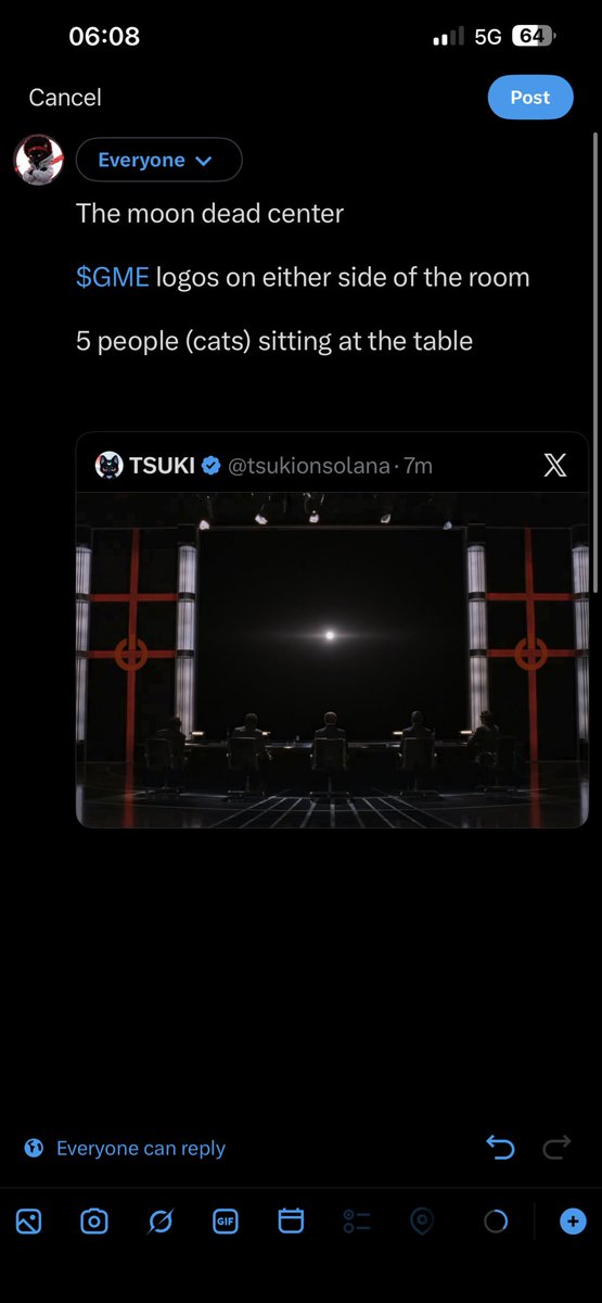 BigboyJuju's tweet photo. $GME LARRY CHENG POSTS 5 GUYS! 😼

→ Keith, 2021 Five cats seated at a table. 

→ Tsuki’s five cats Posted 17 October 2024. Pinned the night of 14 June 2026

→ Tsuki, Aristocats. 11 May 2025, 5:12 PM A band of five cats. One year and one minute later, 11 May 2026 at 5:13 PM, Keith comes back.

→ Tsuki, Vendetta post. 22 Sep 2026 Five figures at one table. $GME logo on both pillars. Same mark as the power button on the 2024 cat, and the framed 8 in the Mr. Wizard profile. @tsukionsolana is what sent people to the account. The mood on it then flipped to +++++.

→ The forms Cheng, Grube, Attal and Cohen had already bought. Larry marked the four with ++++. Nat Turner made it five on 1 Oct. 10,462 shares at $24.33. Filed 8:55 PM

→ Larry Cheng, 2 Oct Five Guys image.

Five cats at Keith’s table. Five in the Aristocats. Five cats pinned. Five figures in the Vendetta still. Five plus signs. Five buyers. Five Guys.

I’m honestly loving the timeline we’re in

I’m so frkkn ready

10/2 - 12/2

$GME $TSUKI