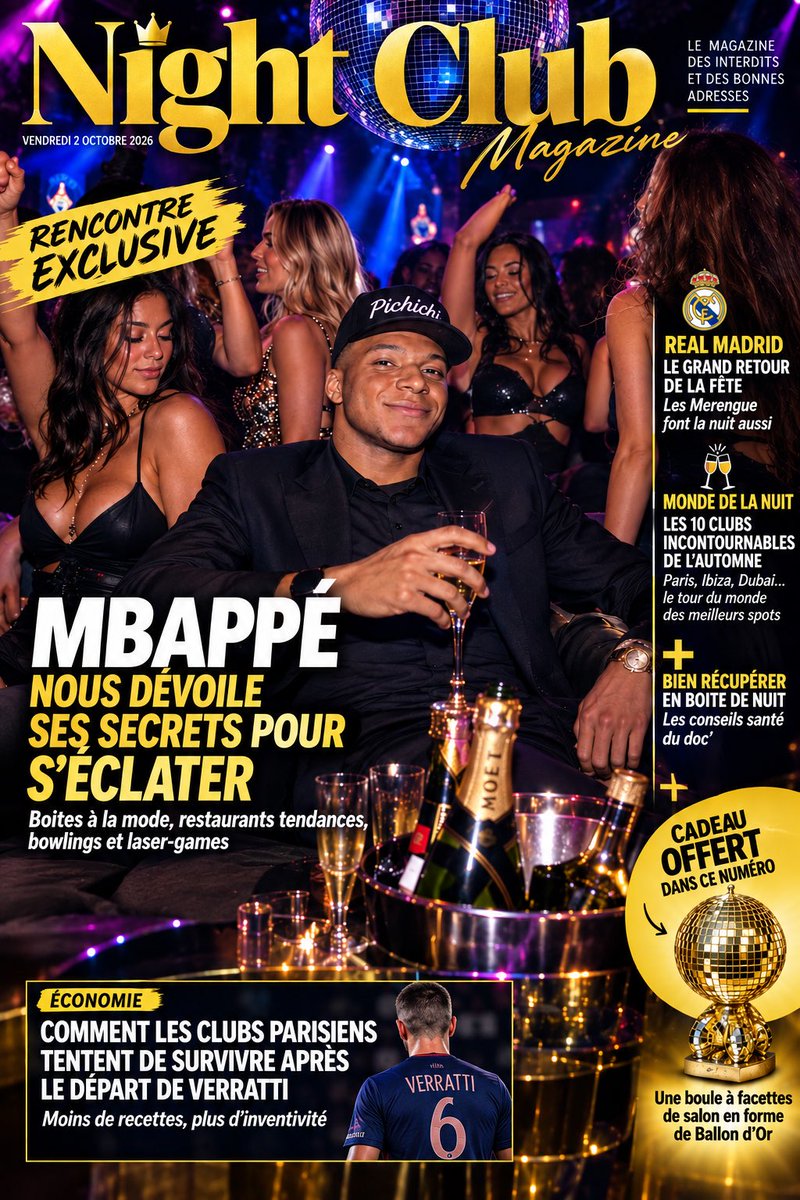 nikop17's tweet photo. 1️⃣ day, 1️⃣ interview

📰 Night Club Magazine

#ballondor @ballondor #LeTiroirCaisseDeBondy #CeluiDontOnNeDoitPasPrononcerLeNom #Lélu #Mbappé https://t.co/NIRFTbH9tJ