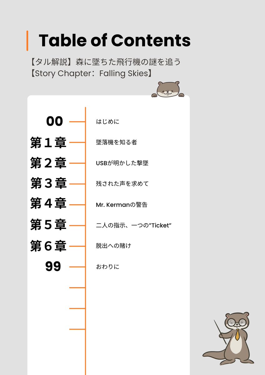 EnglishwithETF's tweet photo. Woodsのあの飛行機。
何度も横を通った。でも、なぜそこに墜ちているのか。
今回は、その「見慣れた残骸」の物語を追います。

次回の【タル解説】
Story Chapter――Falling Skies.

約１万５千文字の台本、完成しました。
サムネイルと全６章の目次を先行公開！
見慣れたWoodsが、少し違って見えるかもしれません。
公開をお楽しみに。

#タルコフ #EscapefromTarkov