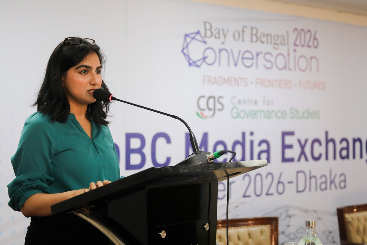 CGSbangladesh's tweet photo. At today’s press briefing, CGS outlined the agenda for BoBC 2026.
The conference opens tomorrow in Dhaka, bringing together global perspectives on power, technology and trust.
3–5 October | Pan Pacific Sonargaon
#BoBC2026 #CGS https://t.co/qbBphPtxoa