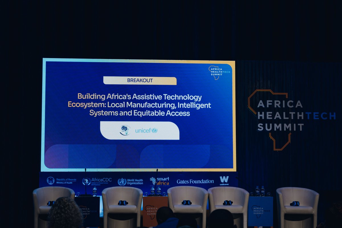 unicefrw's tweet photo. Happening now at #AHTS26
Government, innovators & young voices on one stage: how can Africa make sure every child who needs a wheelchair, a hearing aid or glasses can get one?
With @RBCRwanda, Geuza Africa, Bridging Afrika & Kagarara
@AfricaHTSummit @UNICEFAfrica https://t.co/Ic96GKMU6l