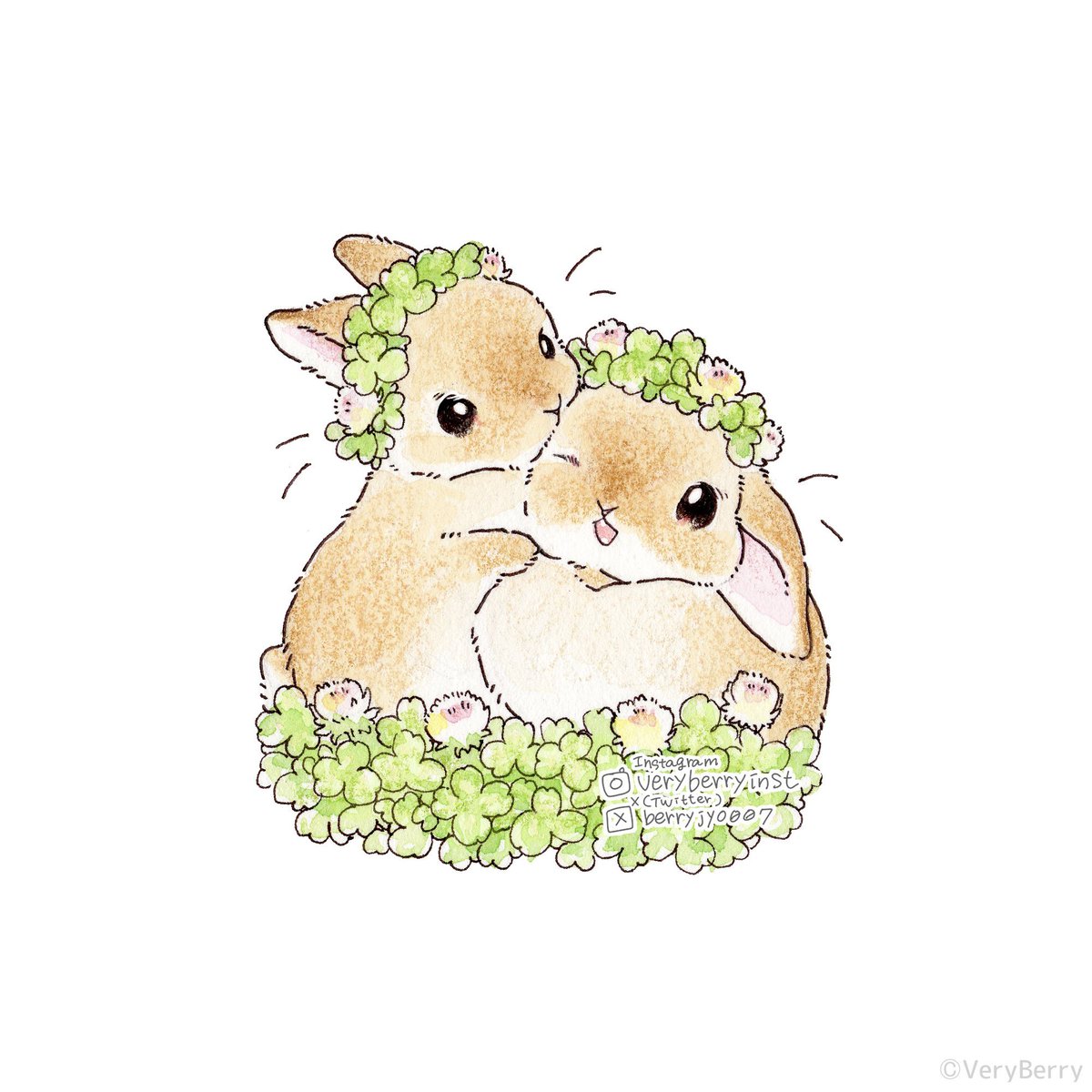 なかよしうさぎさん もぐもぐしちゃうぞ〜」|VeryBerry うさぎ星さん4/8-9