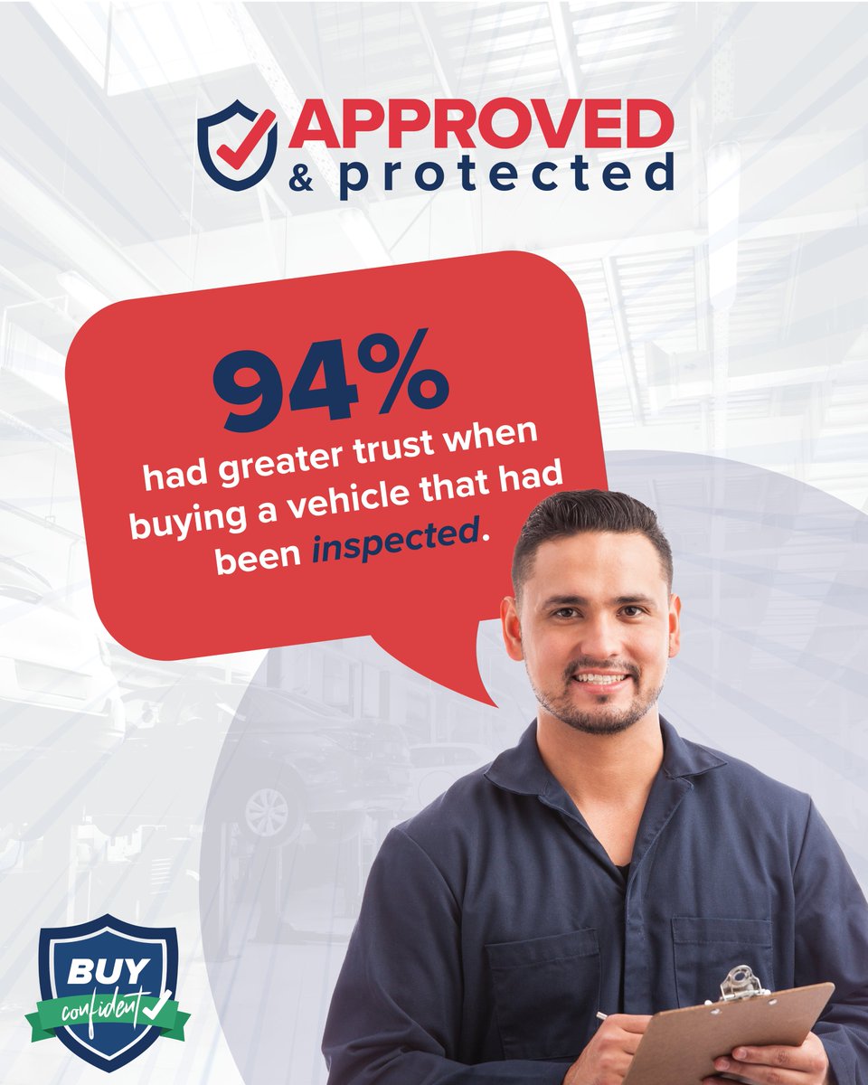 themotoringorg's tweet photo. 🔧 94% of buyers feel more secure when a car’s been properly #inspected - and we don’t take that lightly.
With our #Approved &amp; #Protected programme, every vehicle undergoes a thorough inspection, so you can trust that what you’re buying is truly #road-ready. https://t.co/taWdA29KiV