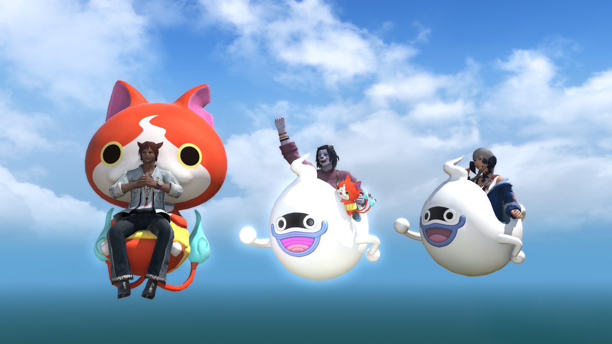 FF_XIV_JP's tweet photo. 🐾 #妖怪ウォッチ コラボ 🐾
　　　 まもなく終了‼
.˚⊹⁺‧┈┈┈┈┈┈┈┈┈‧⁺ ⊹˚.

調度品「ぷにぷにジバニャン」「ぷにぷにコマさん」「ぷにぷにＵＳＡピョン」はもうゲットしましたか❓
ミニオンや武器などの報酬もお見逃しなく✨

🗓️ 10月5日（月）まで
🌐 https://t.co/ES2hZj2J6s #FF14 https://t.co/7Oyck5mK1s