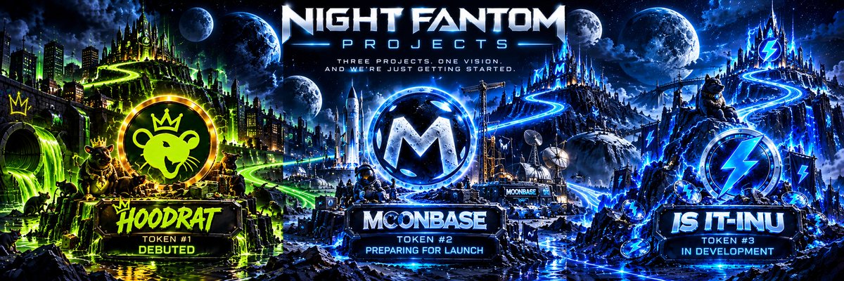 ProjectNFantom's tweet photo. The shadows are getting crowded
#HOODRAT has entered the market
#MOONBASE is on the launchpad
& #ISITINU is taking shape
This isn’t a one-token experiment
#NFProjects is building something much greater
One launched. One incoming. One being built.
#crypto #Robinhood #Solana https://t.co/SheQnAccV4