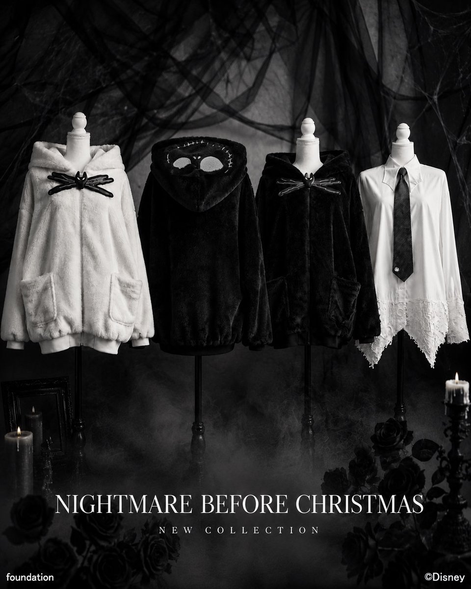 QOOZA_JP's tweet photo. 🖤THE NIGHTMARE BEFORE CHRISTMAS🖤

QOOZAより、あの物語の世界観をまとったアイテムが登場。

10月3日(土)発売。
今年の主役はこれで決まり。
発売をお楽しみに。
https://t.co/8KaLBzPKF2 https://t.co/oCw4JLIz0o