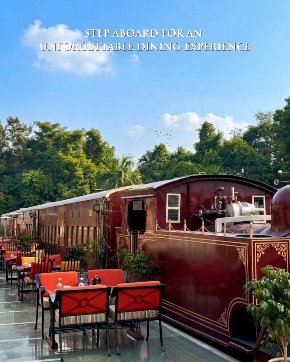 Rambaghpalace's tweet photo. A dining experience with a story to tell.

At Steam, a vintage steam engine becomes the setting for leisurely evenings filled with wood-fired pizzas, indulgent bites and delightful desserts. https://t.co/i8sDyRoDb3
