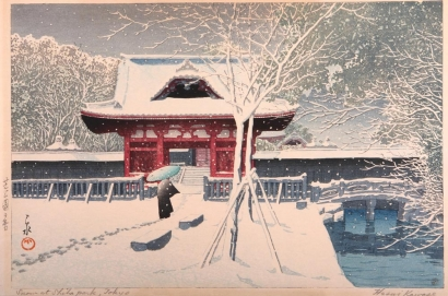 tran298363's tweet photo. "Evening Snow at Shiha Park, Tokyo" by Kawase Hasui https://t.co/uykawjzFwW
