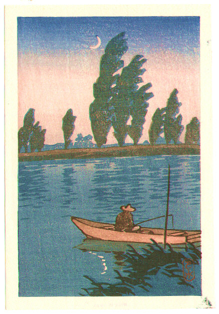 tran298363's tweet photo. "Fisherman (small size)" by Kawase Hasui https://t.co/INL9pcPj7S