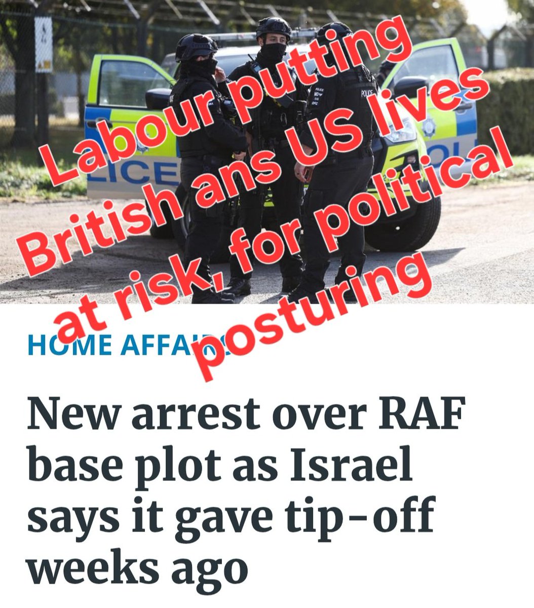 uk_sf_writer's tweet photo. Israeli prime minister Benjamin Netanyahu said his country had given Britain intelligence about an ‘Iranian-sponsored attack’ at RAF Fairford before a UK ban on trade with illegal settlements in the West Bank was announced on September 8.

Mr Netanyahu suggested the tip-off was ignored as the Government was intent on imposing sanctions.
https://t.co/lnj4w4xNTq