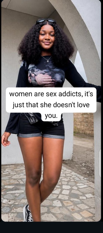OhajiemoU85445's tweet photo. Women are Sex addicts, it's just that she doesn't love you... https://t.co/9yfLxE3tNh
