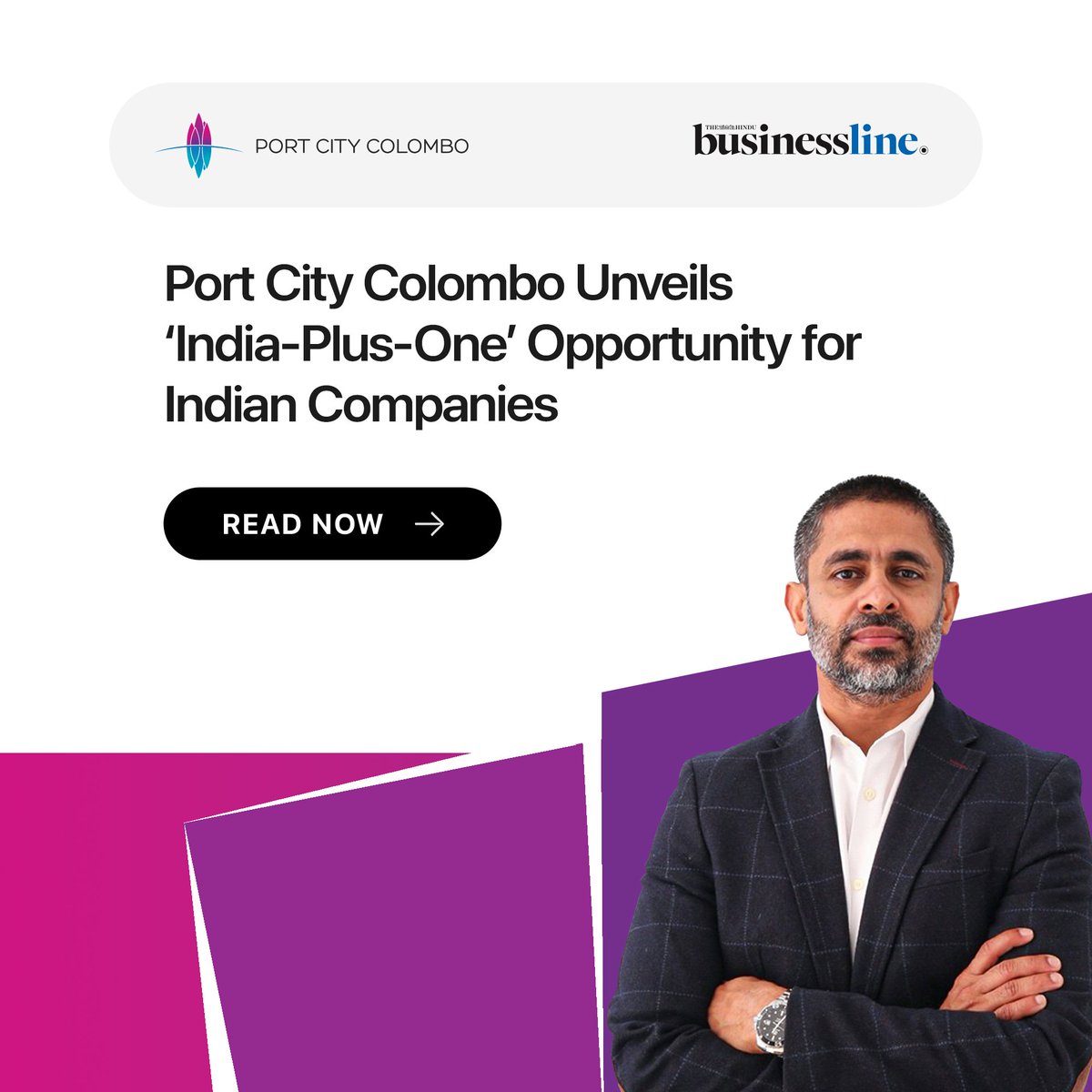 PortCityColombo's tweet photo. India Plus One: A strategic base in Sri Lanka helping Indian businesses expand globally while strengthening business continuity.

Read more in businessline: https://t.co/2qPidZTW0K https://t.co/RsUnKC6Ze0