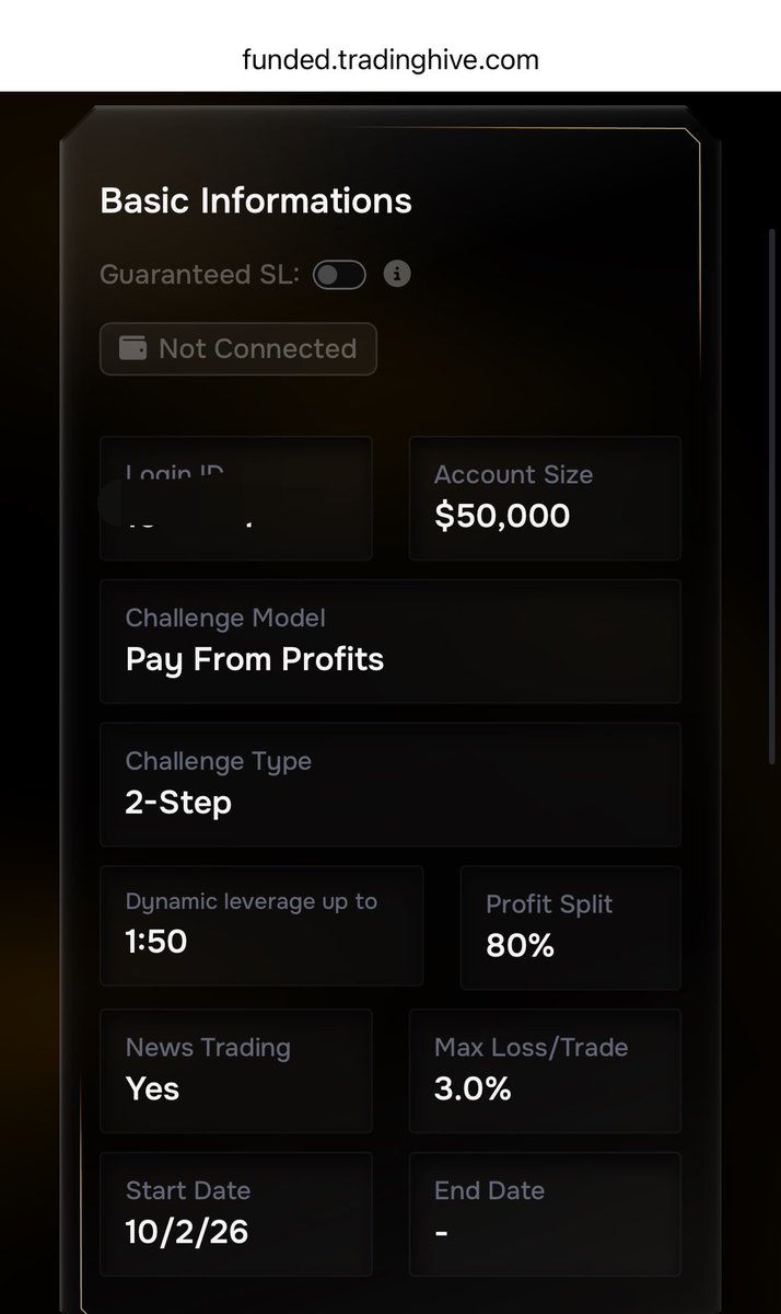 SpidyNq's tweet photo. DAY 1 WITH MY $50K FUNDED HIVE ACCOUNT 🐝💰

-1.7% today. 📉

Not the start I wanted… but this is trading.
Losses are part of the game — what matters is how you bounce back.

No excuses. No revenge trading.
Day 1 done. The comeback starts NOW. ⚔️🔥

I’ll document the entire journey —
📉 Losses
📈 Wins
🎯 Setups
💰 Final result

Want to start your own funded journey?
Use code:ALPHFX 🚀