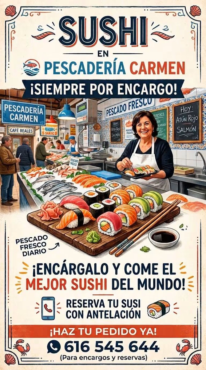 veronicadoval's tweet photo. Magnifica propuesta de Sushi 🍣por encargo: en #Calasparra norte #RegióndeMurcia:  info👇
https://t.co/7l634ojyy6

#pescaderia #Socovos #Cieza #Cehegin #Valentin #Canara #Caravaca #Jumilla #Murcia #Benizar #Moratalla #Letur #RegiondeMurcia #cenaparallevar #comidaparallevar https://t.co/0osD37Oe3s