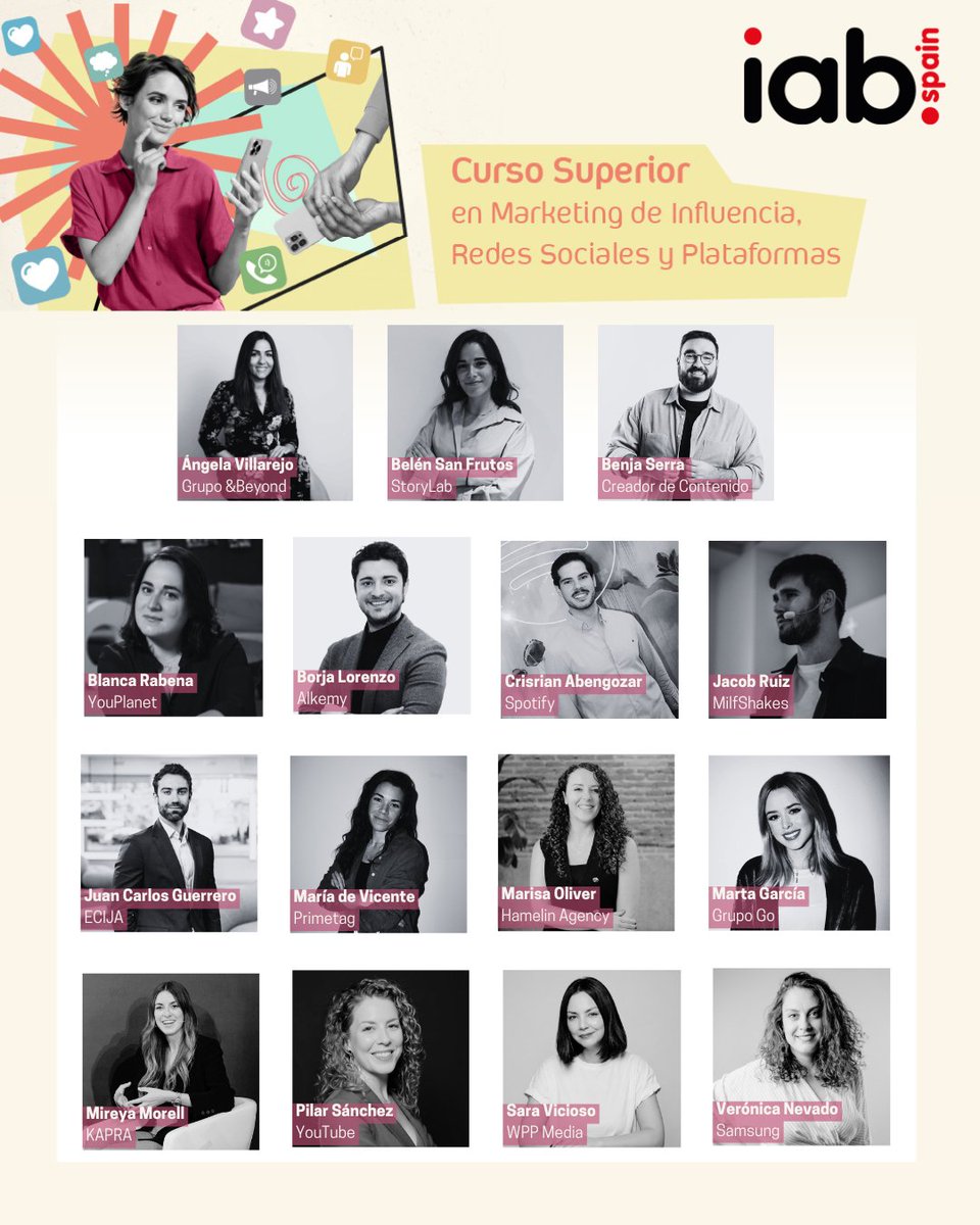 IAB_Spain's tweet photo. 📱 El marketing de influencia ha dejado de ser una cuestión de alcance. Hoy las marcas buscan conectar con las audiencias adecuadas, responder a objetivos de negocio y poder medir el impacto de sus acciones.

Aprende sobre ello con expertos de la industria. 👇

#IABFormacion https://t.co/1oh9UkltfA