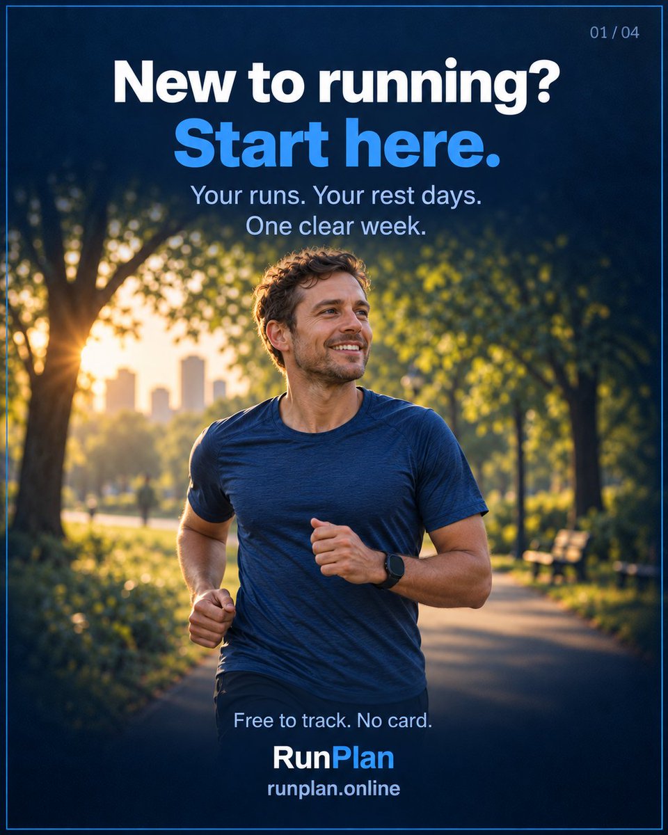 RunPlanOnline's tweet photo. New to running? Start here.

Your runs. Your rest days. One clear week.

RunPlan makes your running plan easy to follow, from your first week onward.

Free to track. No card.
https://t.co/3eA6dbxW6V #running #run #beginners https://t.co/cWj1AhVPHy