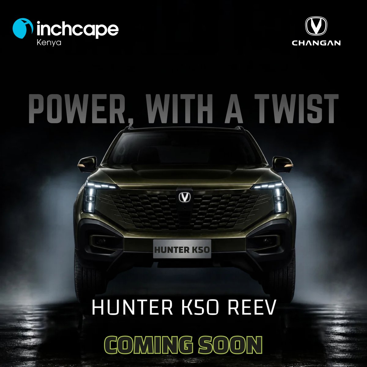 Changan_Kenya's tweet photo. More range. More to discover.

The Changan Hunter K50 REEV is coming soon.

Stay Tuned!

#ChanganKenya #HunterK50REEV https://t.co/JBU8LYSz63