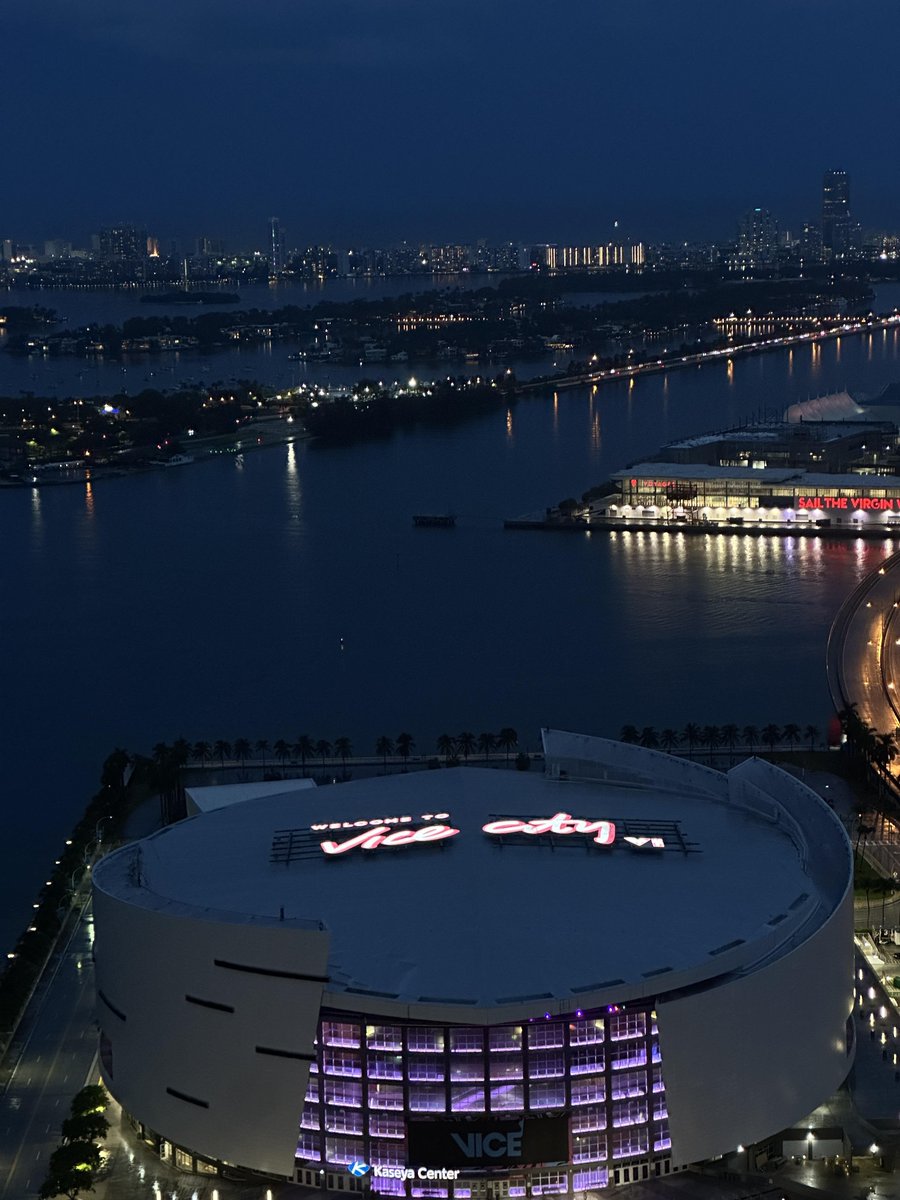 GTA 6 'Welcome to Vice City' Sign Lights Up Miami's Kaseya Center