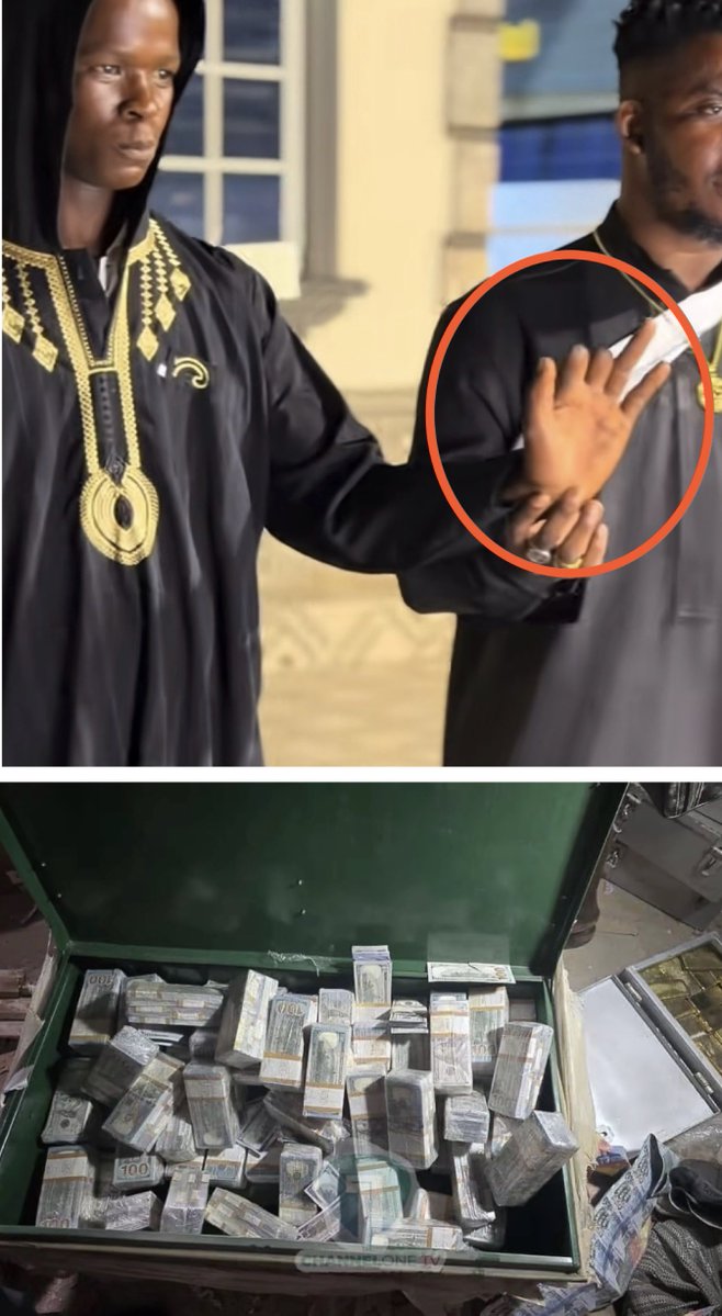 _vxebo's tweet photo. Chale  this is scary oo ei😳😬
This young man from Ghana has used his two fingers to collect money rituals and is said to receive 2 Million dollars every week👹💸

In exchange for that, he has 9 years to live⚰️💔 https://t.co/VJx4gcL9uW