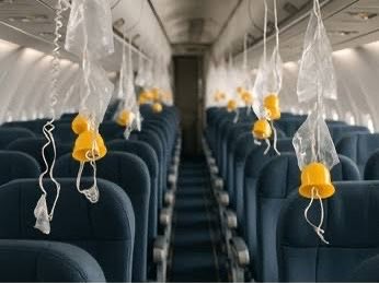 adamemedia's tweet photo. Commercial pilots have concluded that if a plane falls as far and as fast as Israel claims the FlyDuabi flight did then it would have been torn to pieces. 

Mathematically “the dive was structurally unsurvivable.”

Yet videos show people standing around like nothing is happening and the oxygen masks didn’t even come down…