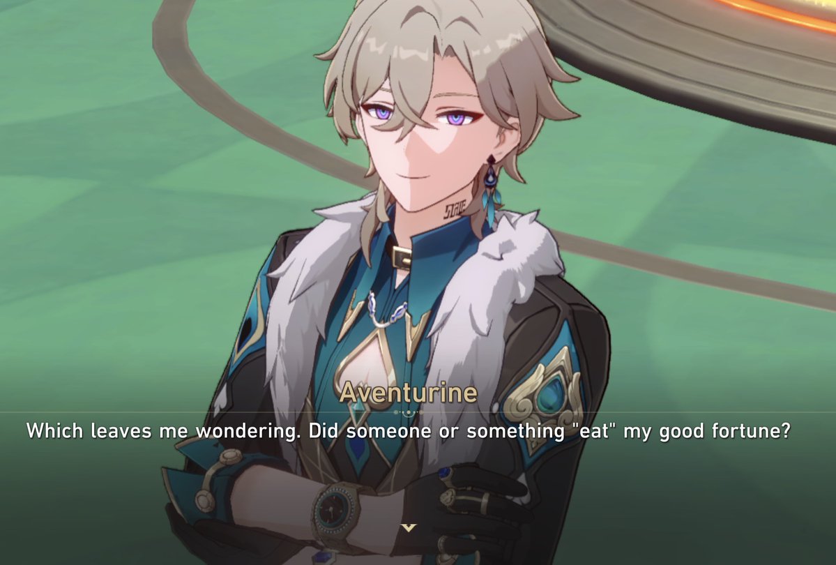 DailyWavenflair's tweet photo. I'm not sure what to personally speculate from this but if it's not important, why would the devs make him say that at this moment. https://t.co/BHxdsEiXUK
