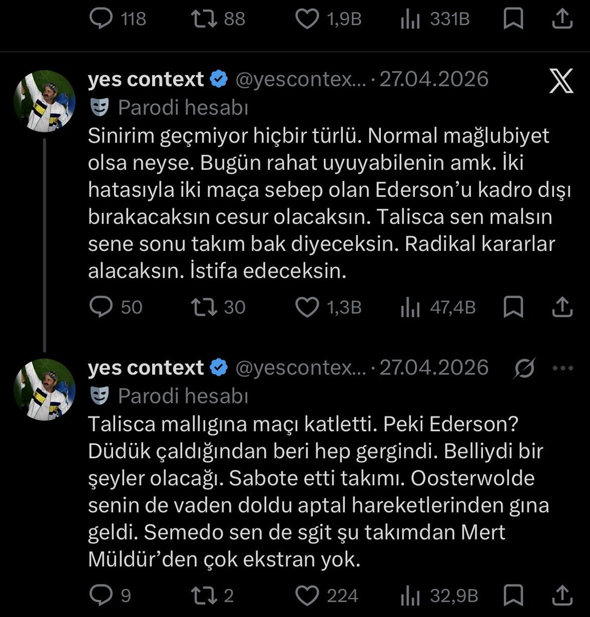 bsn1905's tweet photo. @yescontextfb Takımı sabote etti abi belliydi abi? Ederson kadro dışı abi. Böcek videosu konuşmaları gibi yazmış şimdi burda dediğine bak. https://t.co/iJog4U5btO