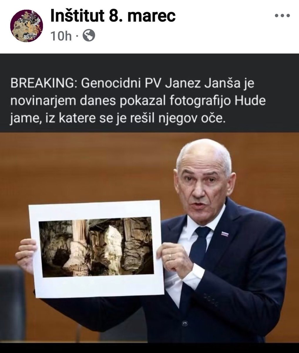 JJansaSDS's tweet photo. Slovenija ima ogromno potencialov za uspešen razvoj in lepo življenje vseh generacij. Dobre ljudi, blagoslovljene s čudovito naravo. Po dolgem času nas noben sosed ne ogroža in dela ter priložnosti je dovolj za vse. 

Žal pa skrajni levici in njeni para vojski v nekaterih levih sindikatih in jurišnih odredih NVO blaginja Slovenije predstavlja grožnjo. Za boj zoper uspešno Slovenijo uporabljajo vsa sredstva. Širijo sovraštvo, nestrpnost, zavist… Sovražni govor je do skrajnosti instrumentaliziran.

Spodaj v 3 slikah jurišniki to sami nazorno prikazujejo.

Smo različni in v demokraciji je soočanje mnenj ter iskanje najboljših rešitev gibalo napredka. Nikakor pa k napredku ne prispeva tekmovanje v širjenju sovraštva. Nasprotno.

Ustvarja se ozračje pogroma, ki vodi v fizično nasilje in teror, kakršnega vidimo na ulicah francoskih in nekaterih drugih evropskih mest. V teror nacional socialistične kristalne noči in v teror tiste vrste, zaradi katerega se za 79.000 pobitih in izbrisanih Slovencev šele po 80 letih urejajo matične knjige.

Ali kot je rekel pesnik: Spet prelivajo črnilo za neko novo zlo…

Naš odgovor bo prišel na referendumih in lokalnih volitvah. Naše orožje proti sovraštvu in ZA uspešno Slovenijo je NAŠ glas. Najmočnejše orožje demokracije. Pogasimo sovraštvo. #nipopuščanja #4XZA