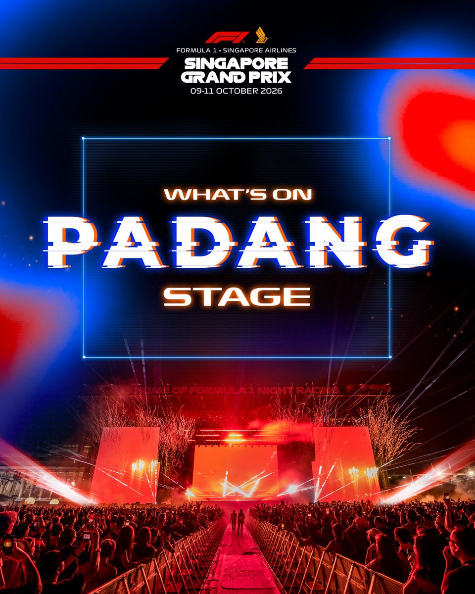 Yuiscoer's tweet photo. Next Friday — CORTIS’ F1 Singapore 🏎️🏁

🗓️ October 9, 2026
📍 Zone 4 – Padang Stage
🕒 7:30–8:20 PM (SGT)
　  8:30–9:20 PM (KST)

The performance was originally scheduled for 45 minutes, but it’s now been extended to 50 minutes!
#CORTIS #코르티스 https://t.co/OdEUC5jIoL