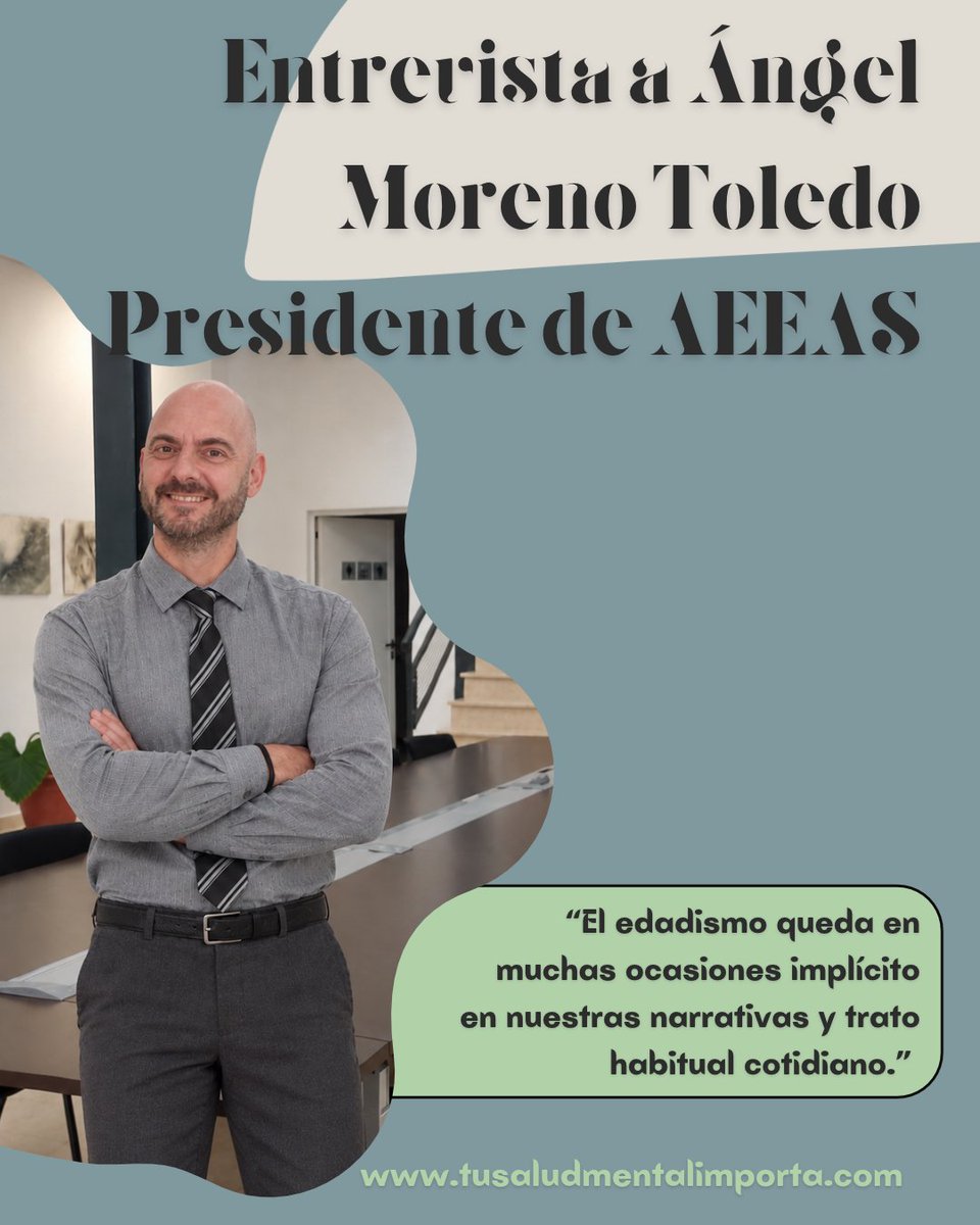 Smentalimporta's tweet photo. Entrevista a Ángel Moreno Toledo, presidente de la Asociación Española de Envejecimiento Activo y Saludable (AEEAS)
https://t.co/9kR7Z2QrdM
#EnvejecimientoActivo #SaludMental #PersonasMayores #Alzheimer #Demencia #Cuidadores #Edadismo #Autonomía
@AEEAS2024 https://t.co/hYx6pjGpIy