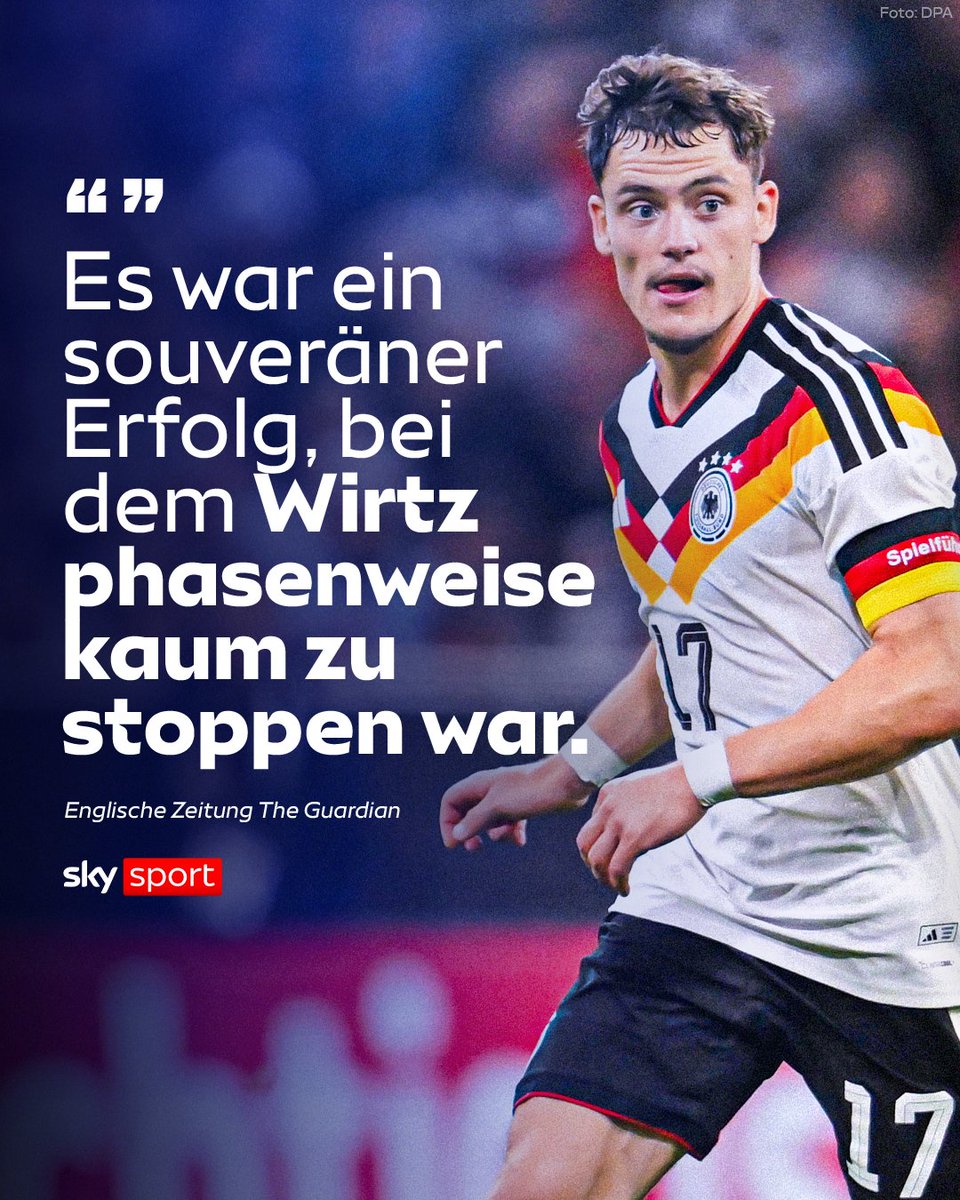 SkySportDE's tweet photo. Die internationale Presse feiert Florian Wirtz nach seiner Leistung gegen Serbien! 👏🔥

#SkySport #DFBTeam #Wirtz https://t.co/1q6A4IA4vm