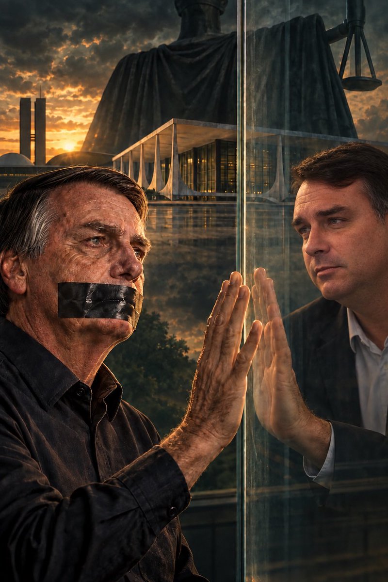 ClauAker's tweet photo. Tentaram matar Jair Bolsonaro. Não conseguiram. Depois, transformaram seu governo num inferno: ele não pôde nem escolher o chefe da PF, não pôde gravar campanha no Alvorada e enfrentou restrições atrás de restrições. Ainda assim, respeitou as decisões, porque insistia em jogar dentro das quatro linhas da Constituição.

Foi perseguido ao extremo e condenado por algo que nunca houve. Sem o devido processo legal, suas  garantias de defesa não foram plenamente respeitadas. E ainda não satisfeitos querem silenciá-lo, isolá-lo e apagá-lo da história.

Ele não pode votar, é proibido de se manifestar nas redes, até por terceiros, e foi impedido de receber a visita do próprio filho, Flávio, por 90 dias. Tudo isso porque uma carta foi divulgada. Até o vínculo entre pai e filho virou alvo de punição.

Bolsonaro é um preso político, fato. Todo o mundo está vendo que temos um tribunal político. Está mais do que na hora dos outros ministros reagirem, peitarem a decisão do ditador corrupto e golpista, que não pode mais continuar sentado na cadeira do supremo.