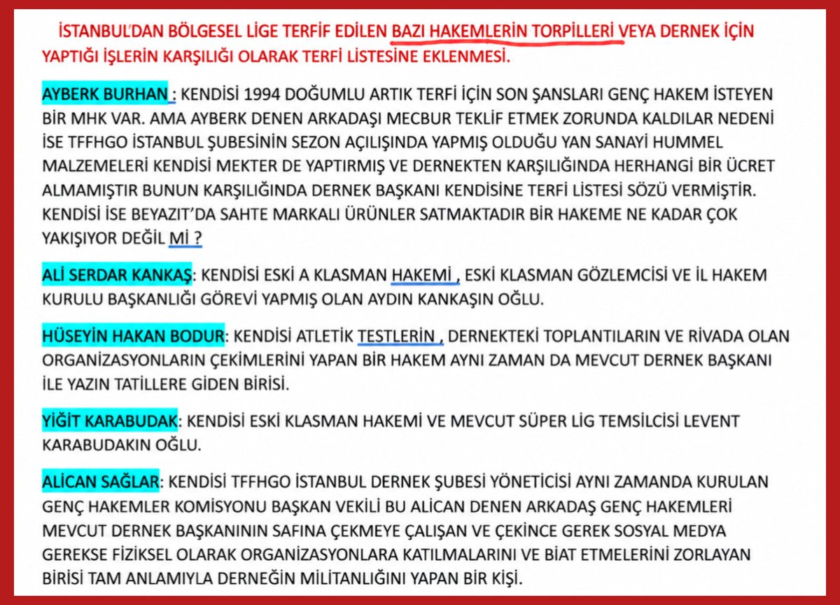 lemarcaspors_'s tweet photo. Ferhat Gündoğdu’nun İbrahim Hacıosmanoğlu ile yazışmalarında bazı hakemlere torpil yapılmasına ilişkin liste bulundu. (Burak Doğan) https://t.co/az5fvJNPa3