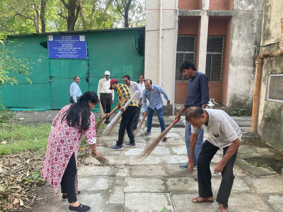 ICAR_CIFRI's tweet photo. Marking the commencement of Special Campaign 6.0  officials of @ICAR_CIFRI Vadodara centre actively participated in cleanliness drives at the office complex.

The initiative reflects a collective commitment to cleaner workplaces, reinforcing the spirit of Swachhata Hi Seva https://t.co/ONAGoi2nqD