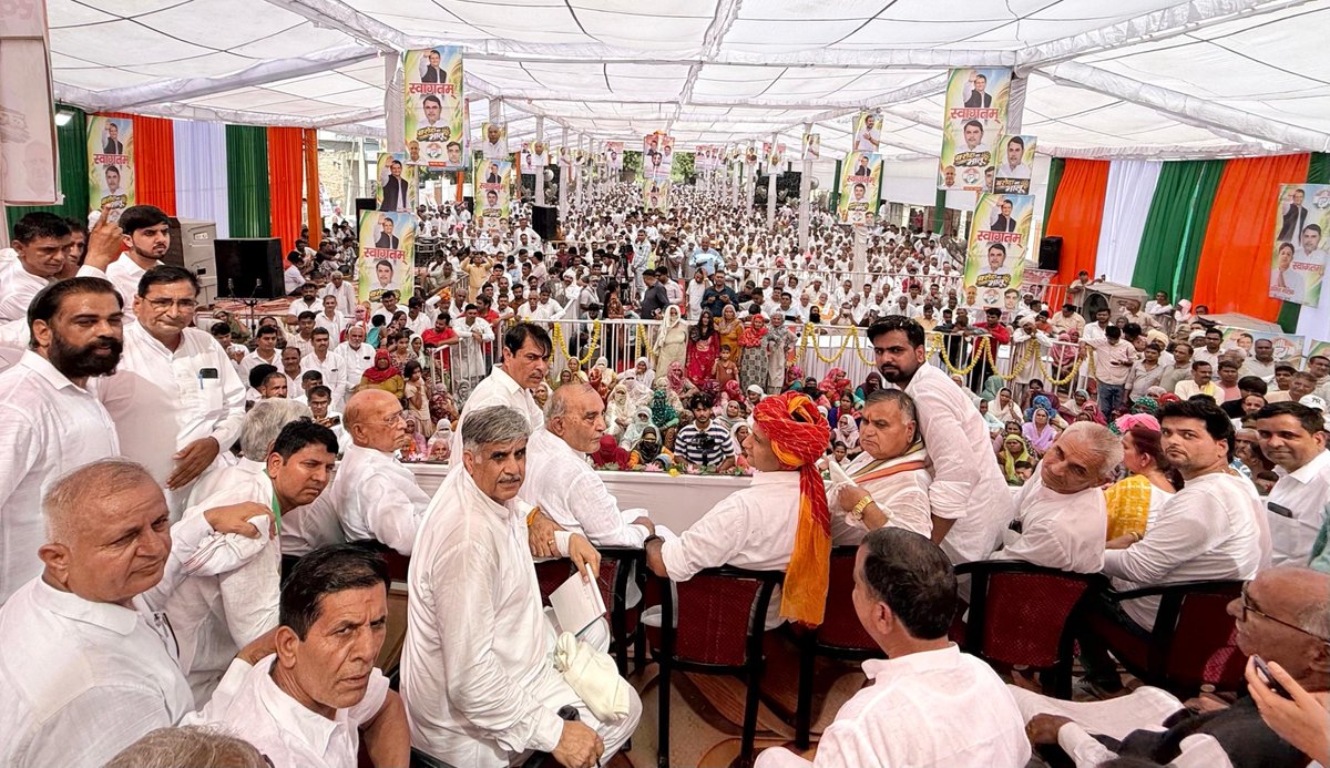 DeependerSHooda's tweet photo. ज्ञानेश कुमार, भाजपा, चुनाव आयोग की मिलीभगत से वोट चोरी के विरोध में आज मुंडलाना (बरोदा) में सभा...

@kharge @RahulGandhi @priyankagandhi @kcvenugopalmp @SanjaySDutt @BhupinderShooda @raonarenderinc @INCIndia @INCHaryana https://t.co/J5dNos1G0Q