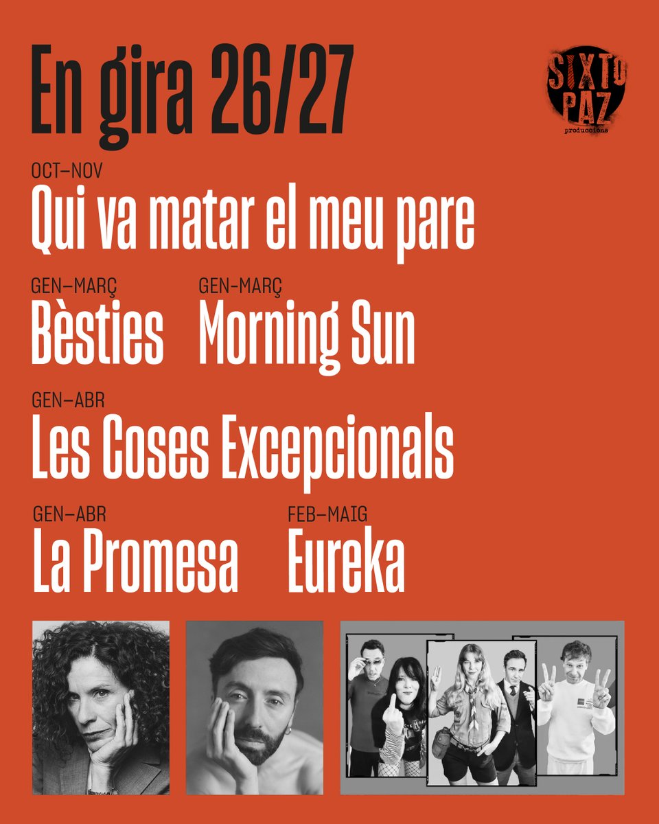 SixtoPazTeatre's tweet photo. Mares, àvies, vinils, escoles, festes, vacunes, pares, filles, vins, llistes, amics, baseball, promeses, barbies, saturday nights, terapeutes, reunions, vides, morts, balls i molts teatres.

Benvinguts a la temporada 26/27 de Sixto Paz 💫 https://t.co/sbjWne2c1Y