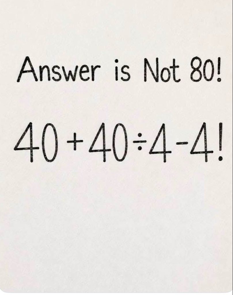 tek_sidhu's tweet photo. Easy Maths 
What Is The 
Right Answer ?? https://t.co/k4hLuFgt93