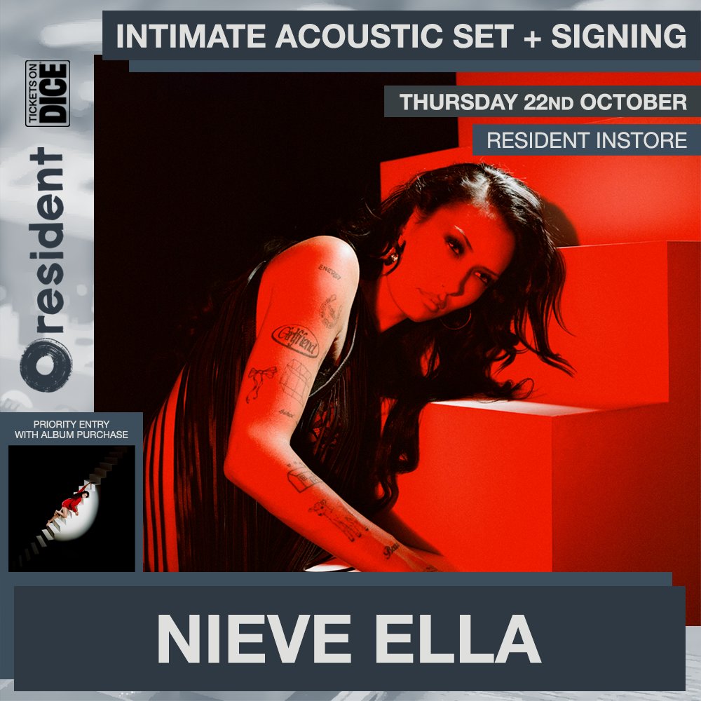 residentmusic's tweet photo. ⭐️ON SALE NOW⭐️

Album bundles for the acoustic set + signing with @nieveella are flying out already! Make sure you grab yours before it's too late: https://t.co/vr2DiZUgI9 https://t.co/LzHMJGebsv