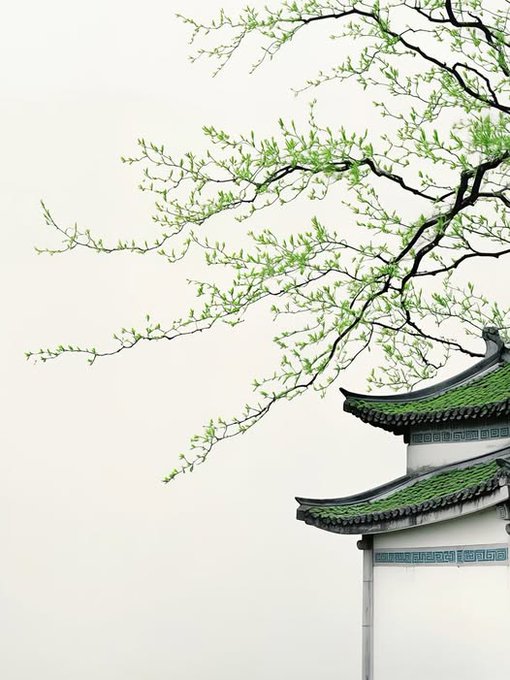 Bassi16190835's tweet photo. 细枝轻点绿初匀
飞檐半隐白云深
一角青瓦春风过
满眼新芽入画心 https://t.co/n9JjtyueDE