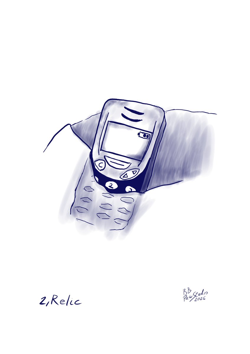 PawStudioNet's tweet photo. #inktober #inktober2026 @inktober #relic

Looong long time ago, under the Dark Age of Technology… the Engineers of Mankind developed an indestructible device called Nokia 3210… Nobody knows if this old relic even works or not…
Eeeeer…this thing shows it 70%.
#warhammer40kㅤ https://t.co/IUlFXSRnXC