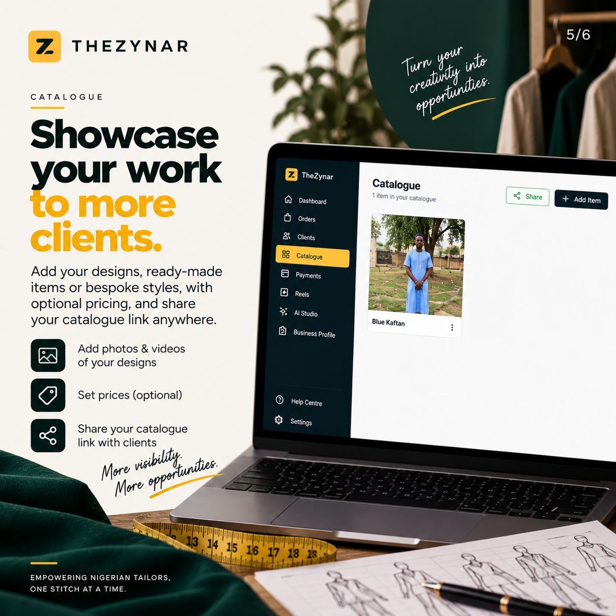 TheZynarTeam's tweet photo. Payments → Catalogue → AI.

Visit https://t.co/hmfXT9FtBN

#TheZynar #NigerianFashion #NigerianTailors #MadeInNigeria #FashionTech https://t.co/zZ25NizUxU