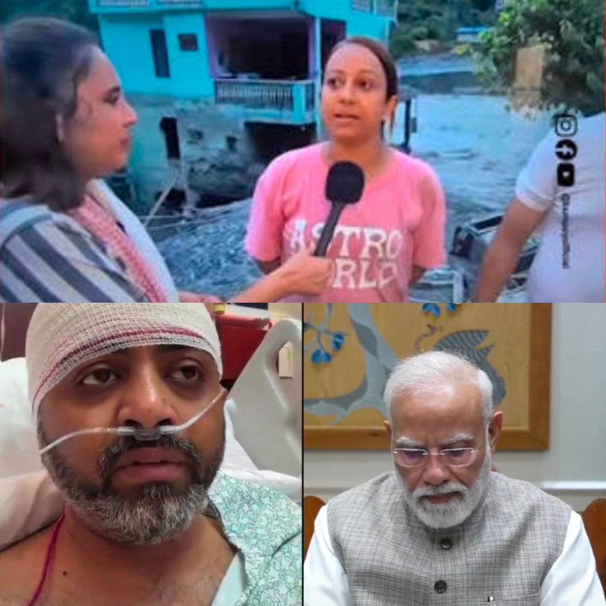 swatic12's tweet photo. Laxmi pandey owner of miracle green house that survived Nepal floods and Captain Smit Machchar the hero who saved 174 lives both credit their rescue and well being to Bajrangbali. 

Only a Bajrangbali bhakt will know how it feels to hear this 🤌✨️♥️ https://t.co/lBvoqVkQTy