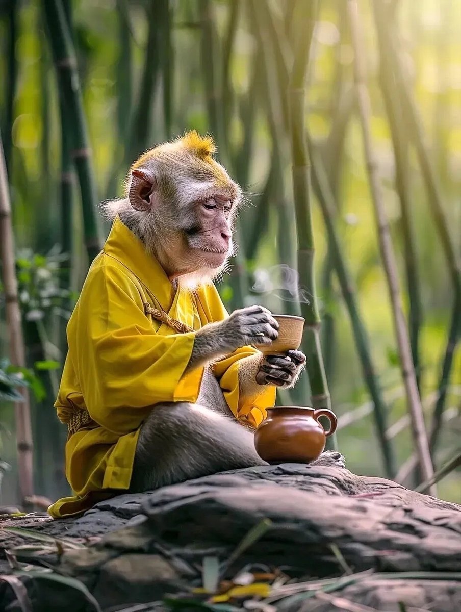 AceCrawfortw0i's tweet photo. [The gibbon chants a subtle hymn under the moon, the forest breathes with ancient verses.] https://t.co/PaU0JGVw0T
