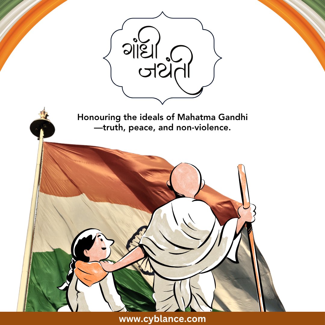 cyblance's tweet photo. Remembering Mahatma Gandhi and his timeless values of truth, peace, and non-violence. 🇮🇳

Happy Gandhi Jayanti! 🙏

#GandhiJayanti #MahatmaGandhi #Bapu #Peace #Truth #NonViolence #JaiHind #2ndOctober https://t.co/979ZWPKoyp